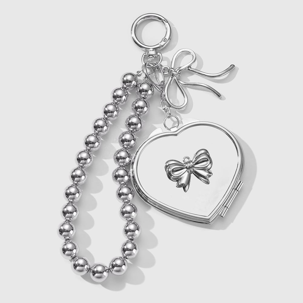 Heart Mirror Bag Charms 