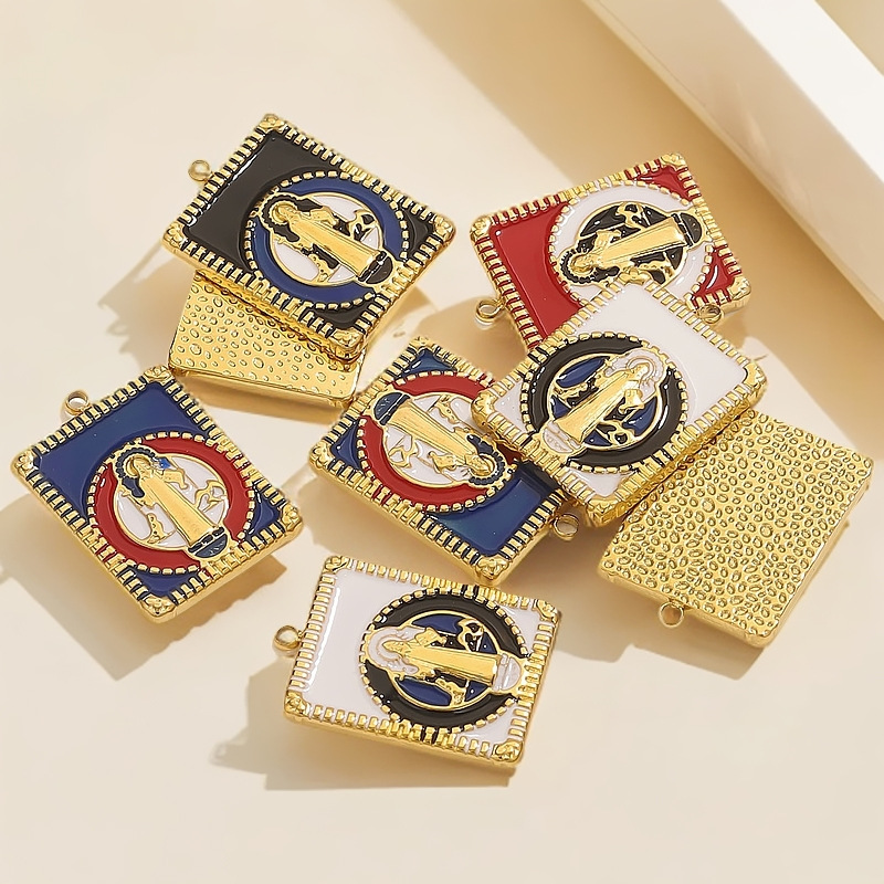 1 Piece Madonna Pattern Stainless Steel Gold Color Women's Pendants h5Picture4