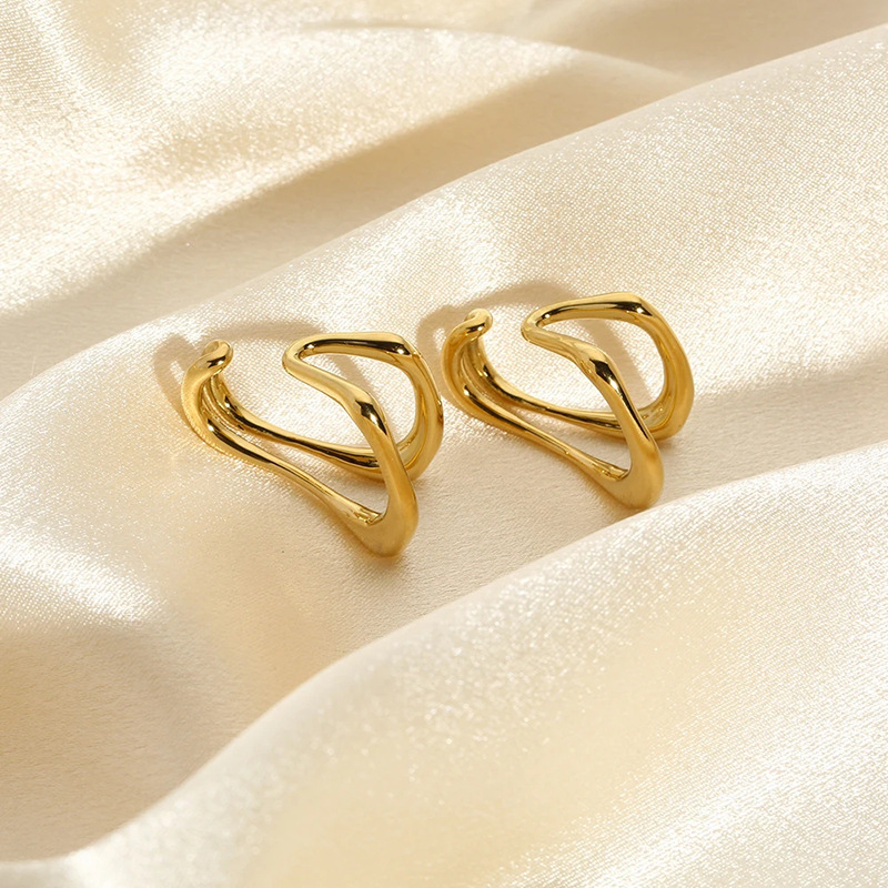 Boucles d'oreilles pour femmes, légères et luxueuses, au design géométrique et niche h5Image2