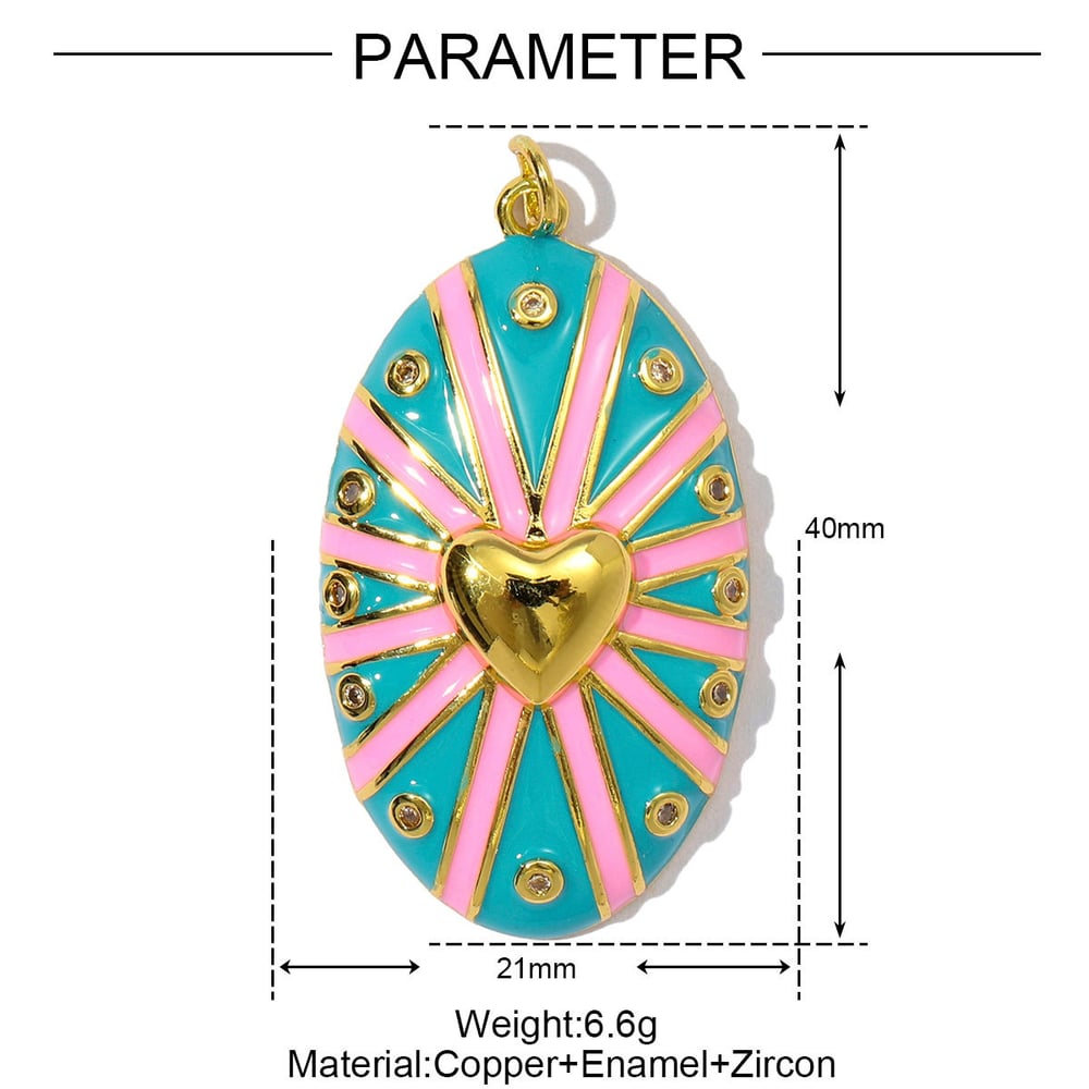 Opulent Oval Copper Gold Color Pendants h5Picture4