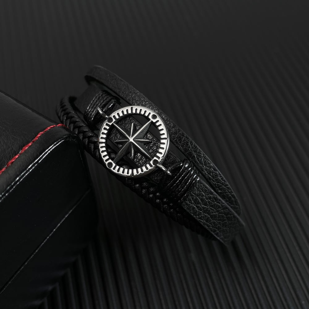 1 Piece Octagonal Star Stainless Steel Men's Bracelets h5Picture3