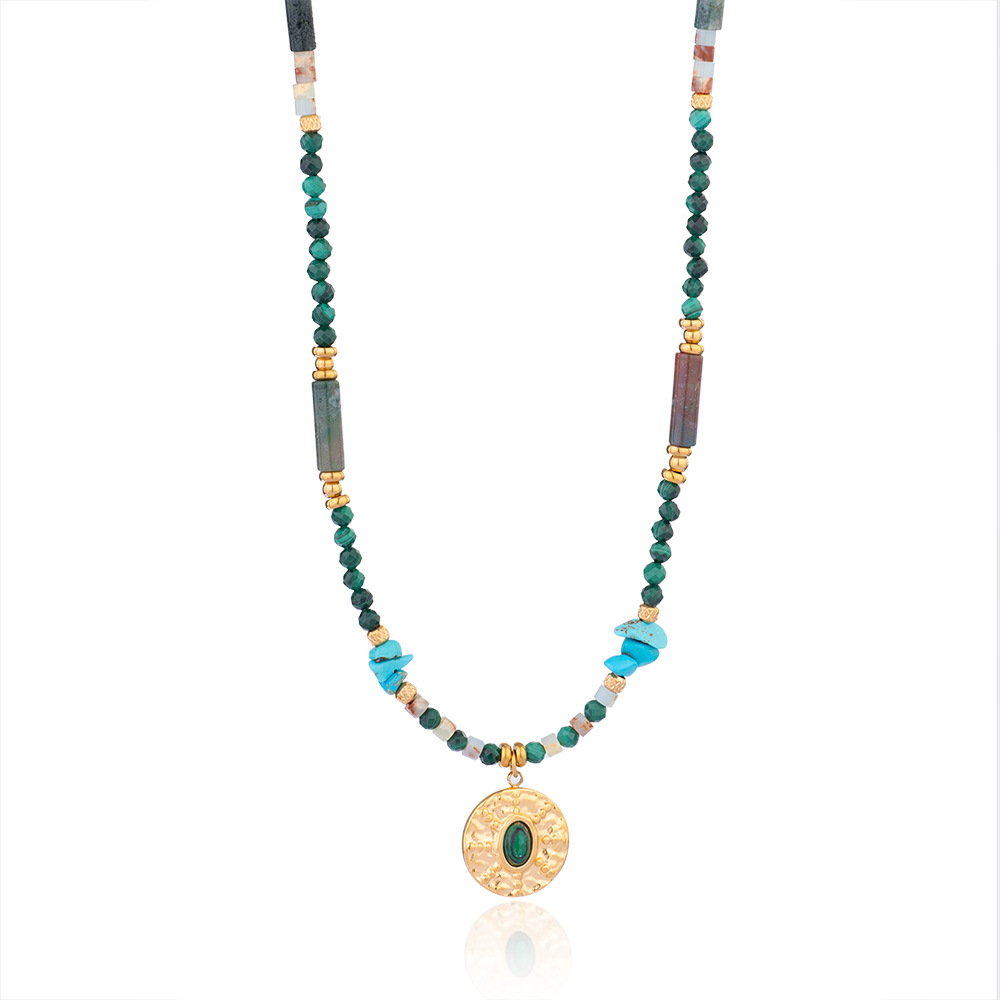 Bohemian Geometric Malachite Women's Beaded Necklaces Picture5
