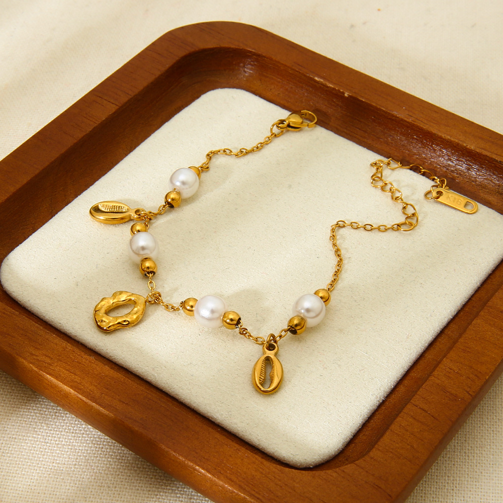 Stylish Versatile Ocean Series Gold - colored Stainless Steel Women's Bracelets h5Picture4