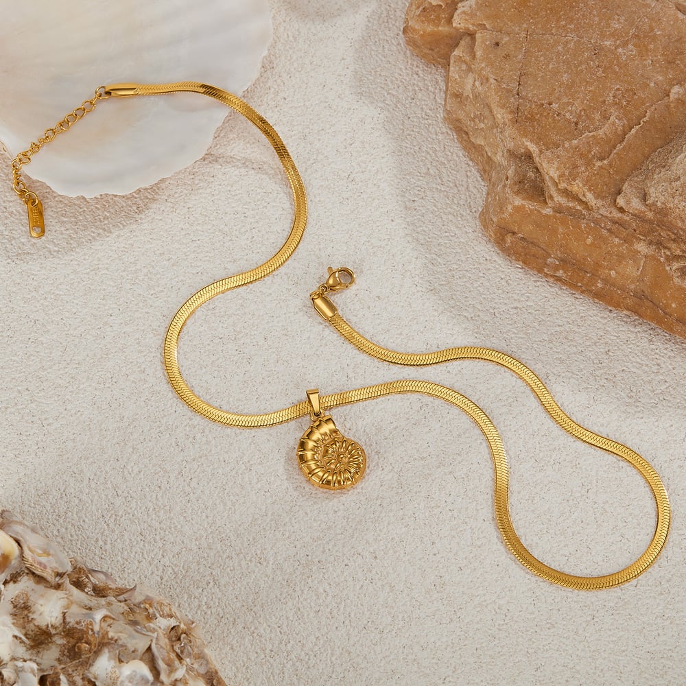 1 pezzo semplice serie retrò geometrica in acciaio inossidabile collane con ciondolo da donna h5Immagine4