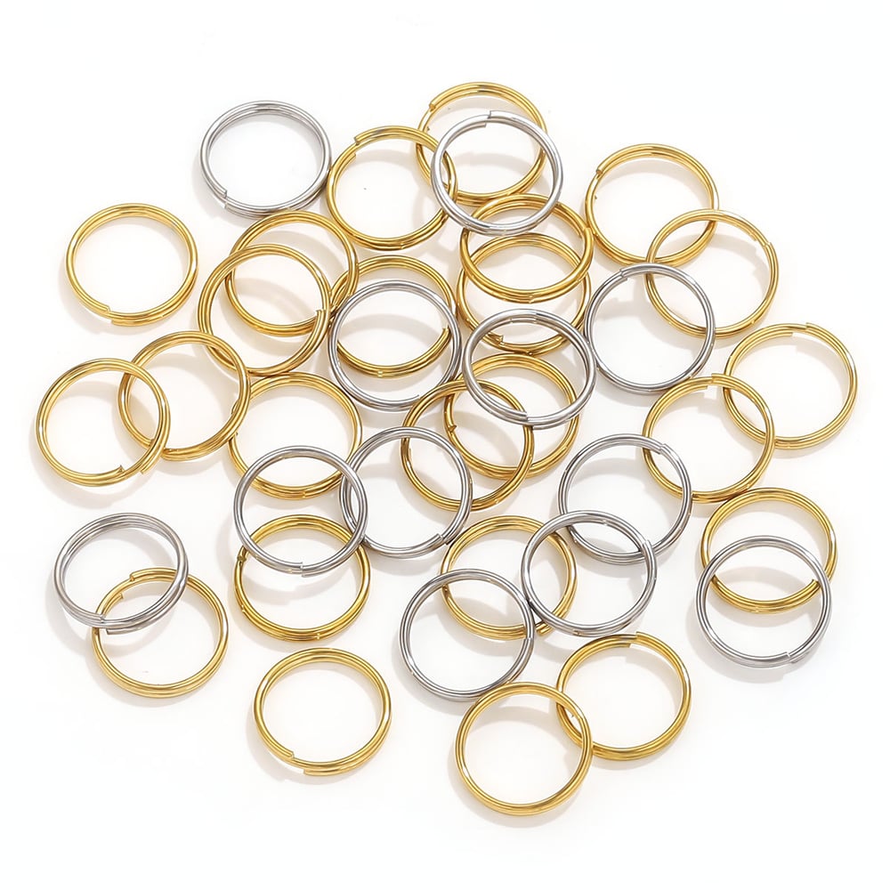 Porte-clés double classique en acier inoxydable pour femme, 1 pièce h5Image4