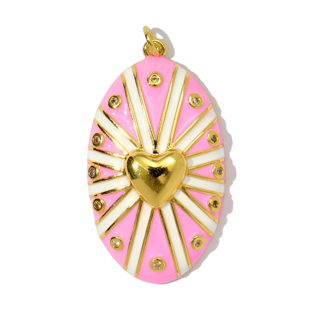 Opulent Oval Copper Gold Color Pendants