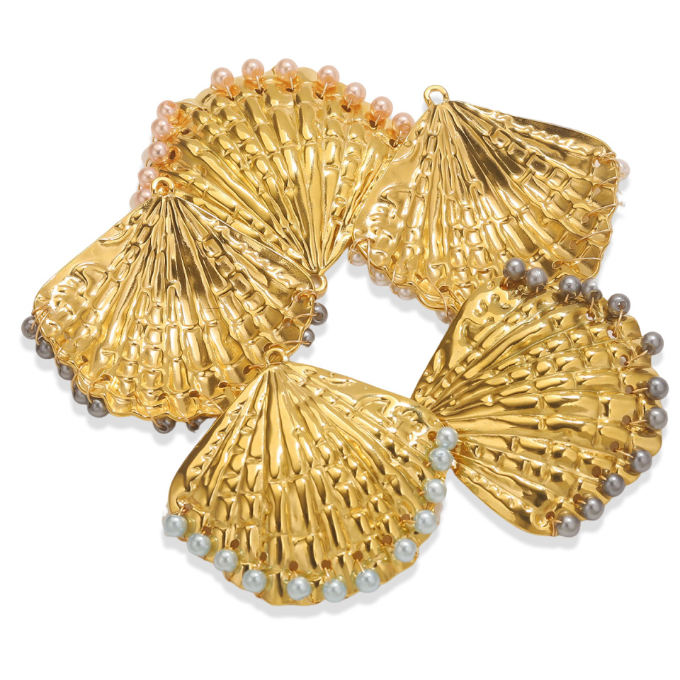 1 Piece Stylish Conch Shape Stainless Steel Women's Pendants h5Picture3