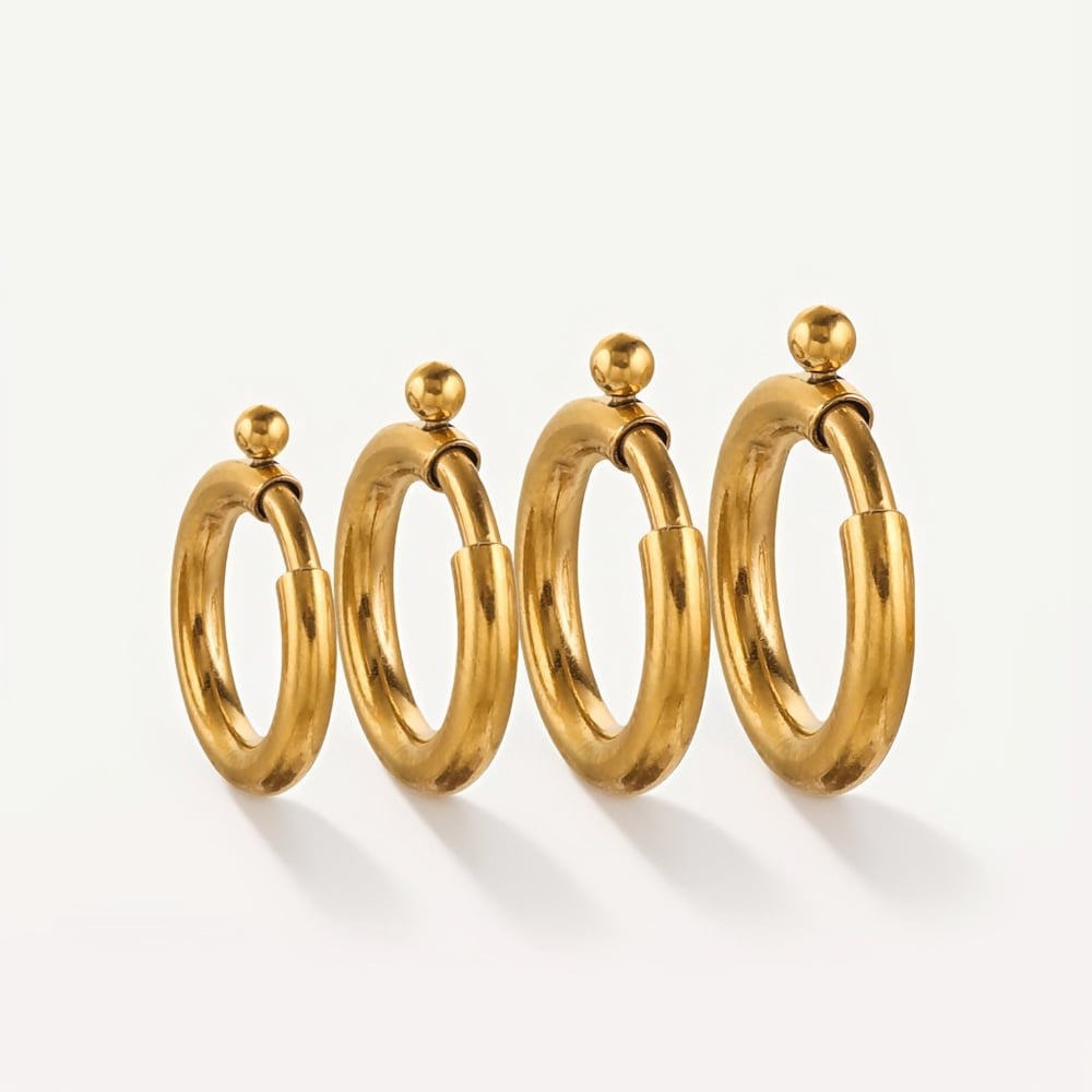 1 piece diy  annular clasp stainless steel gold color women's pendants Picture7