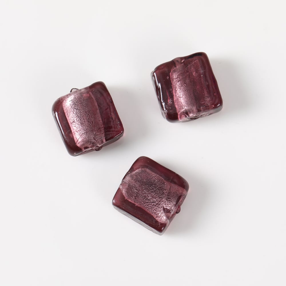 Perline di vetro colorate quadrate scintillanti fai da te per gioielli