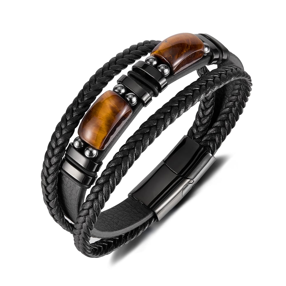 1 Piece Rugged Leather Men's Bracelets