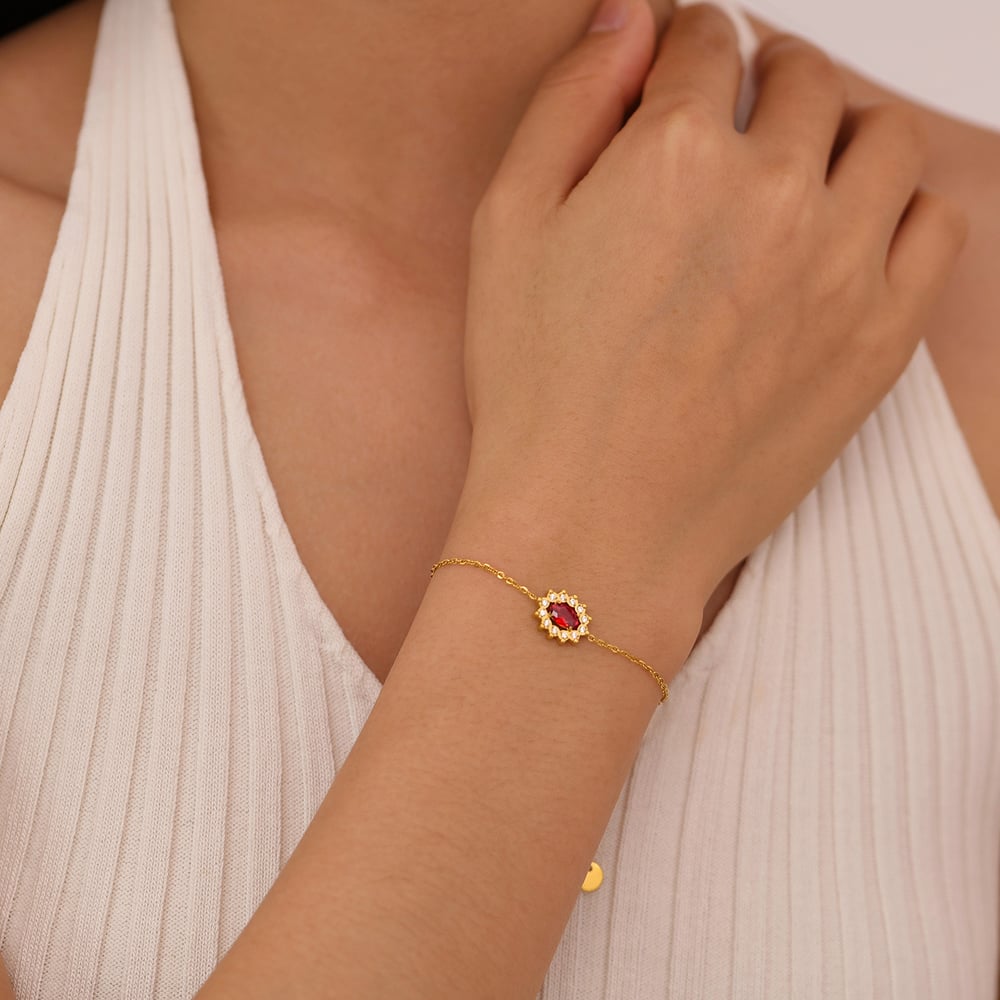1 Piece Stylish Series Daily Oval Shape Stainless Steel Gold Color Women's Chain Bracelets h5Picture5