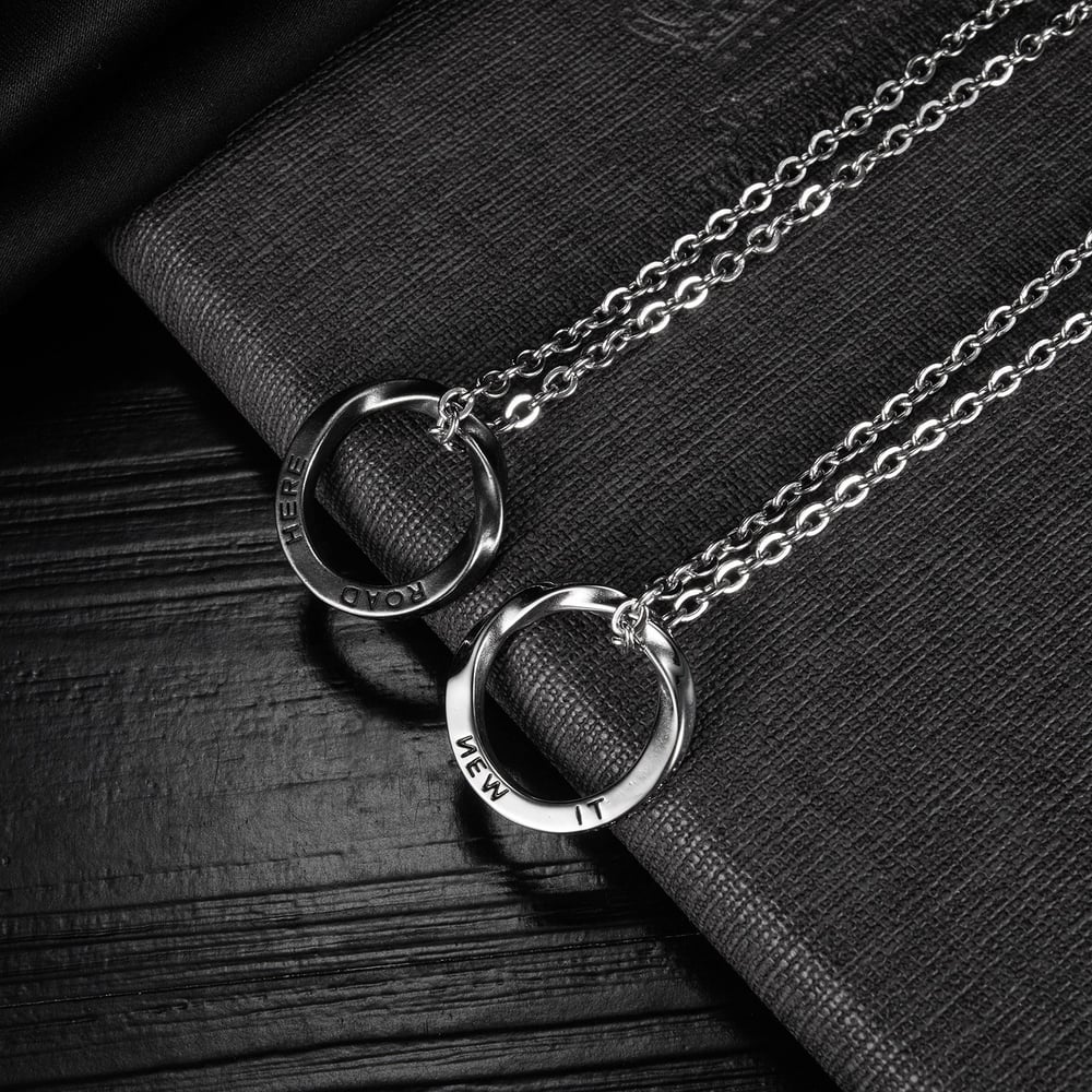 1 Piece Classic Mobius Strip Stainless Steel Men's Chain Necklaces Picture3