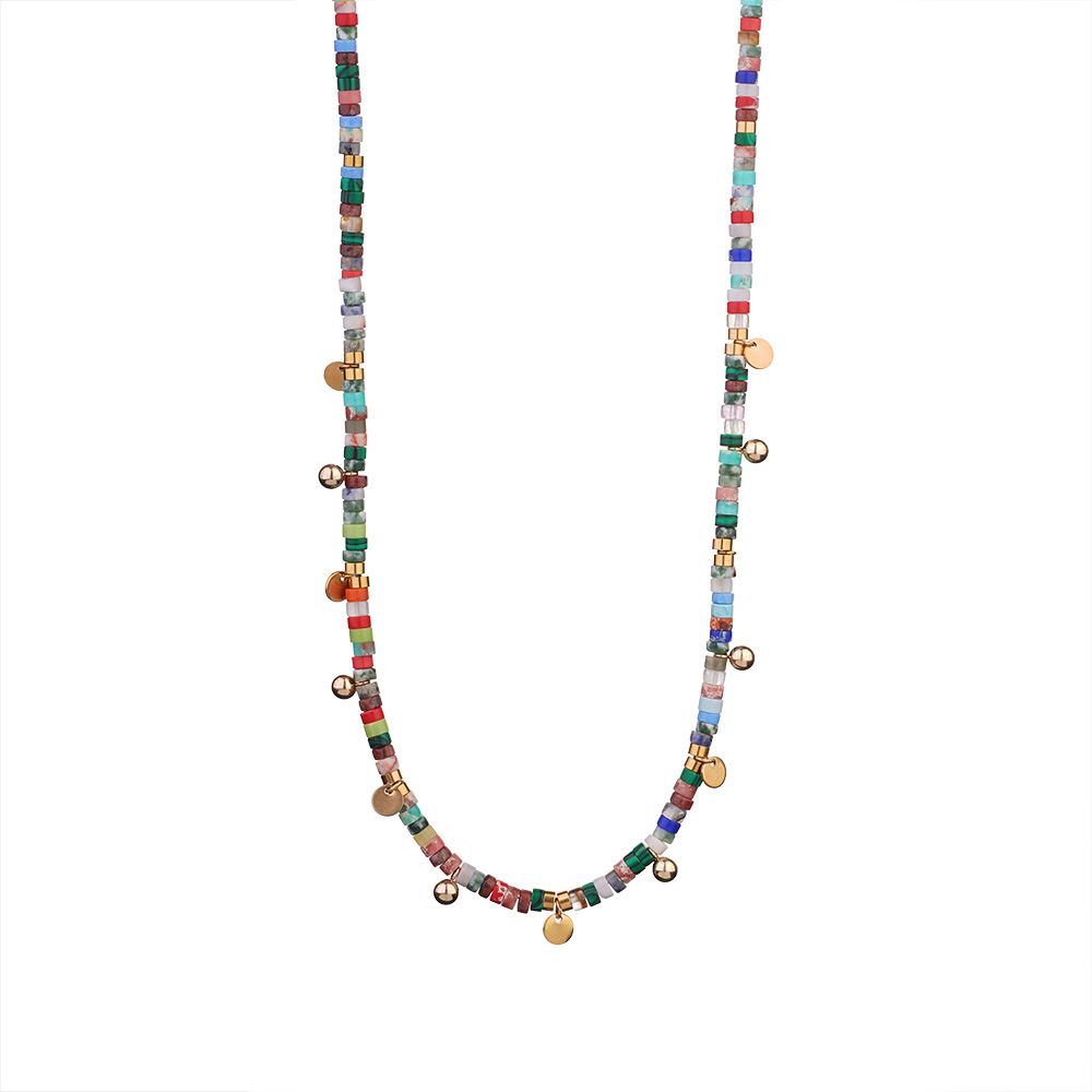 Bohemian Natural Stone Beads Women's Beaded Necklaces Picture5