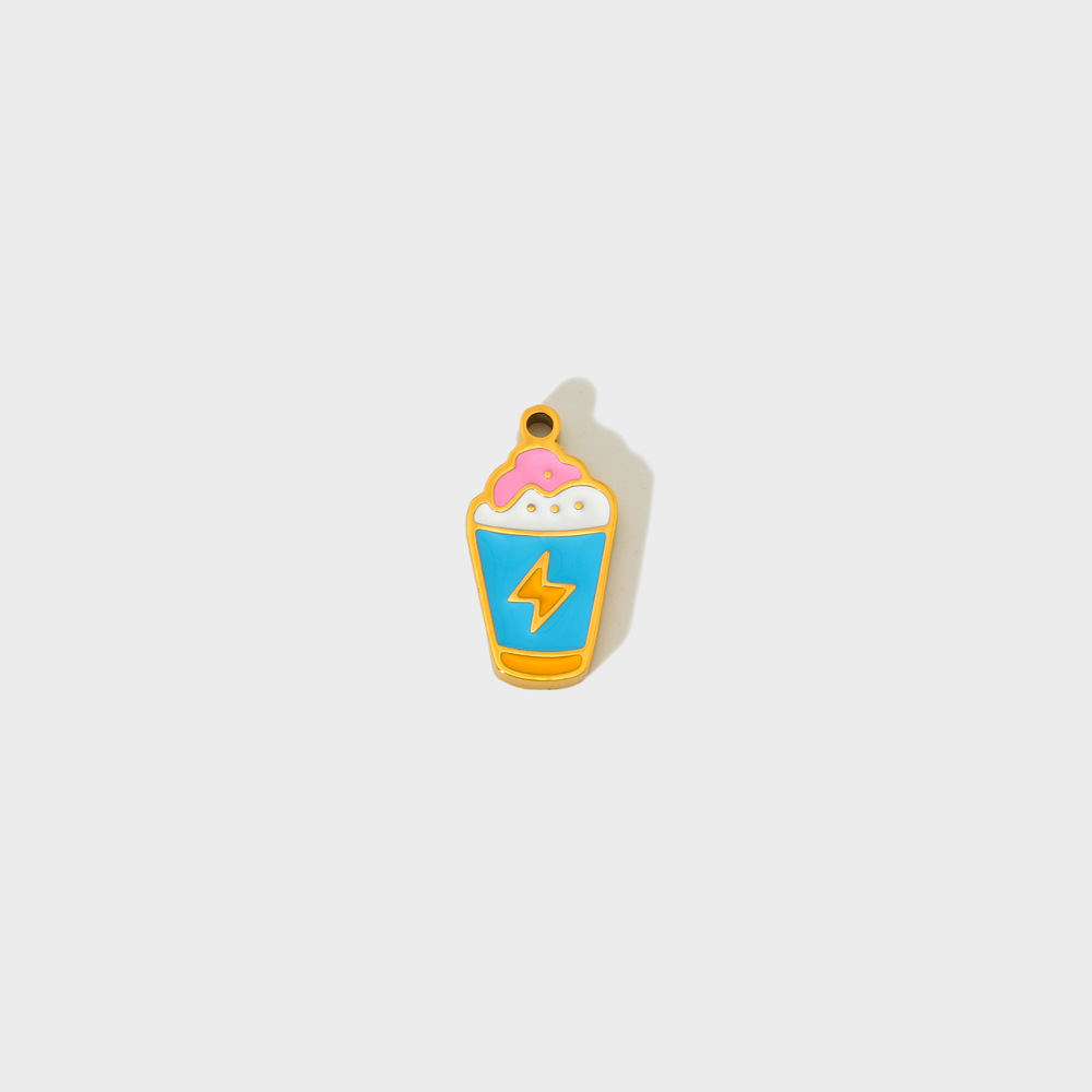 Cute Ice Cream DIY Stainless Steel Pendant Picture3