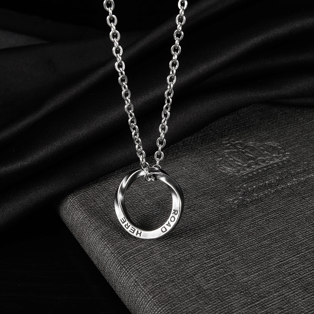 1 Piece Classic Mobius Strip Stainless Steel Men's Chain Necklaces Picture5