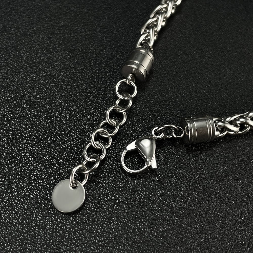 1 Stück robuste Herrenarmbänder aus Edelstahl mit Wolfskopf h5Bild7