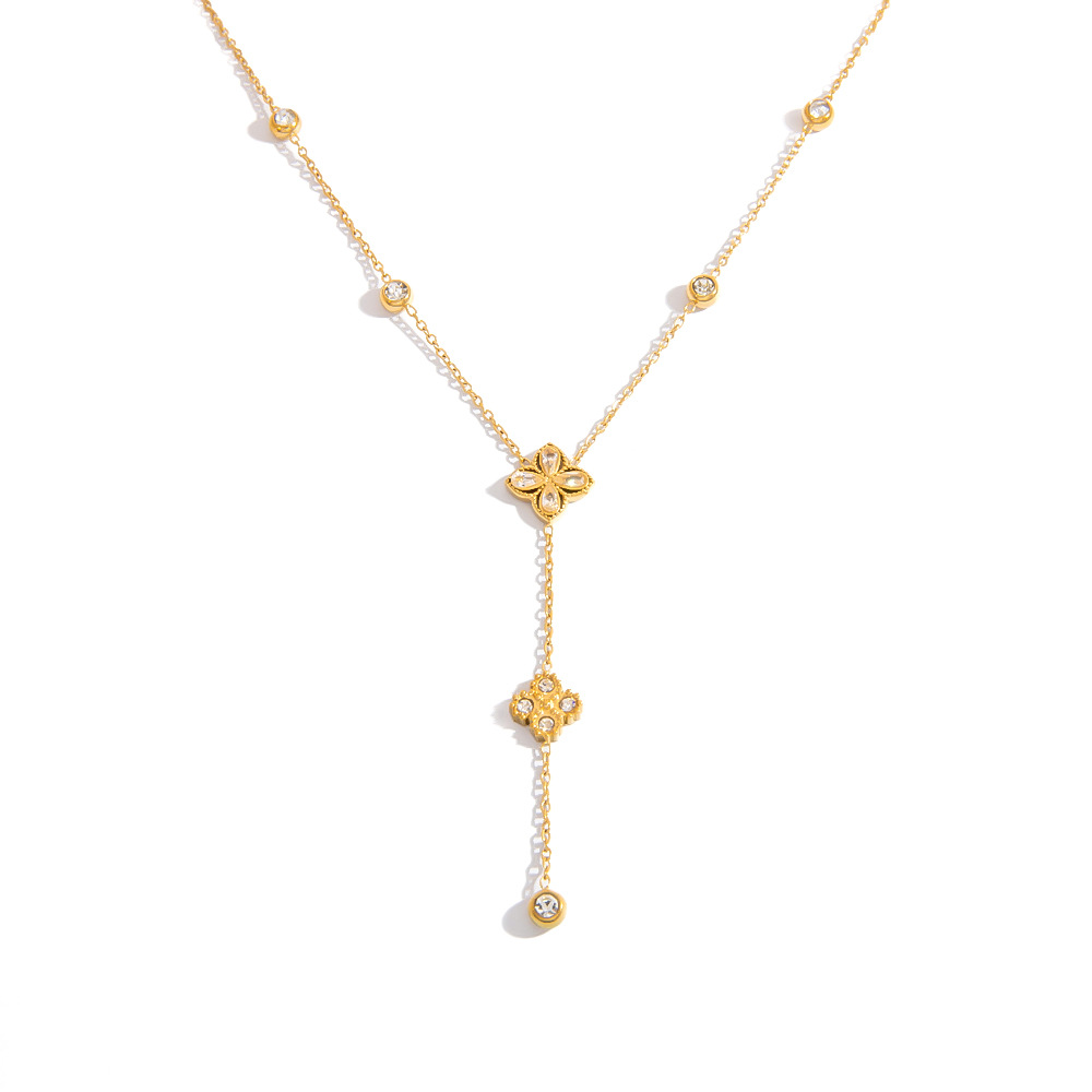 Simple Series Gold Color Stainless Steel Necklaces for Women h5Picture6