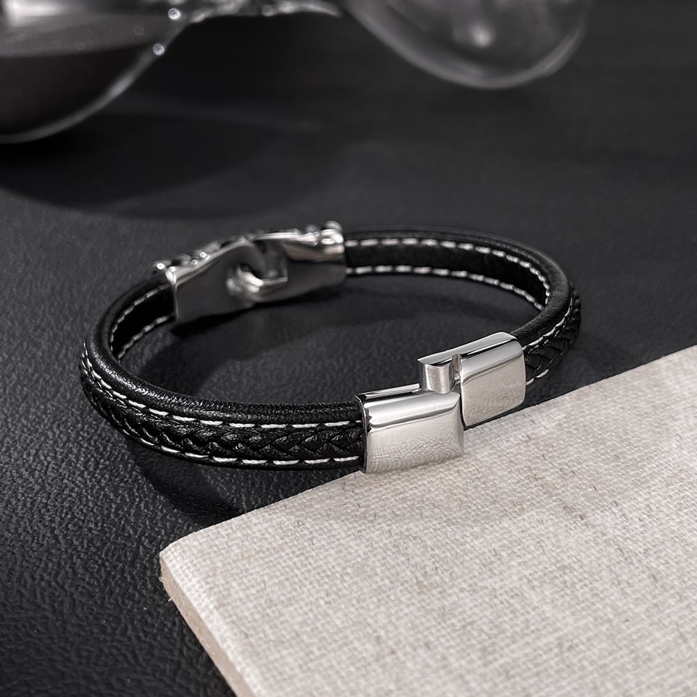 1 Piece Industrial Geometric Stainless Steel Men's Bracelets h5Picture5