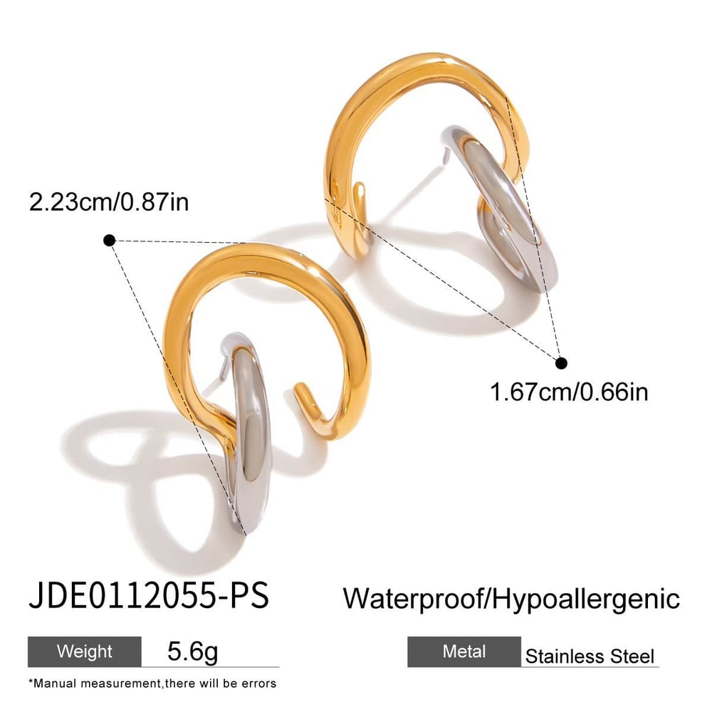 Simple Stainless Steel Mixed Color Minimalist Rings h5Picture2