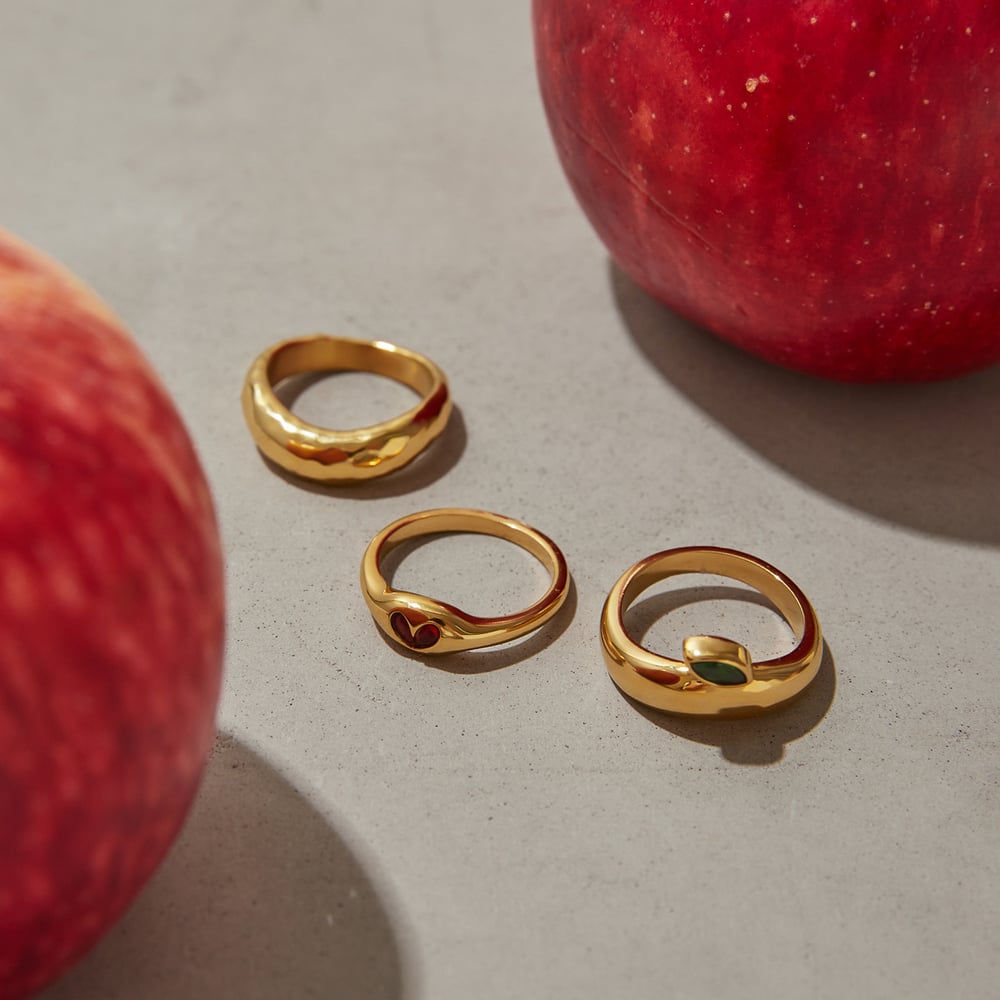 style heart stainless steel gold color minimalist rings h5Picture3