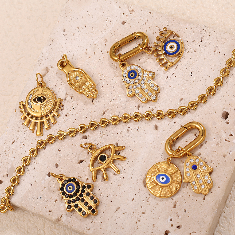 Delicate Figure Titanium Steel Gold Color Rhinestone Women's Pendants Picture3