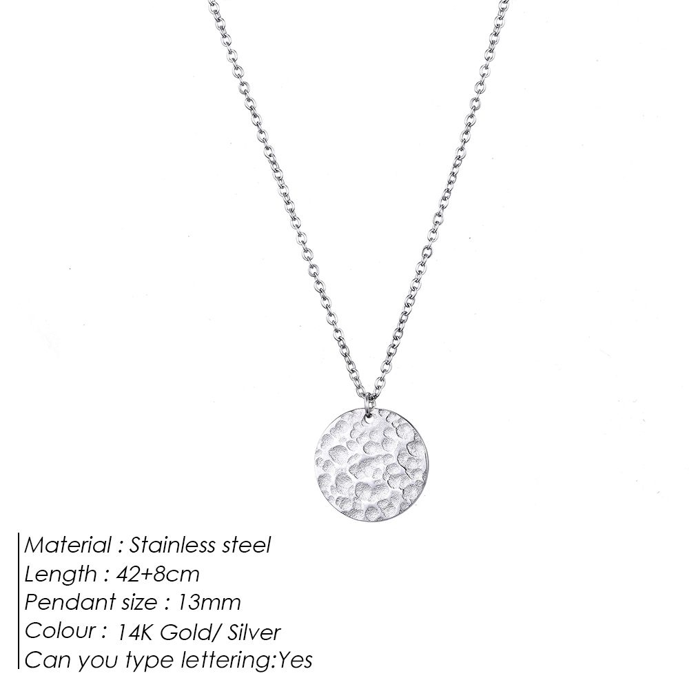 Collar de mujer de acero inoxidable color dorado con cadena simple de serie simple de 1 pieza h5Imagen2