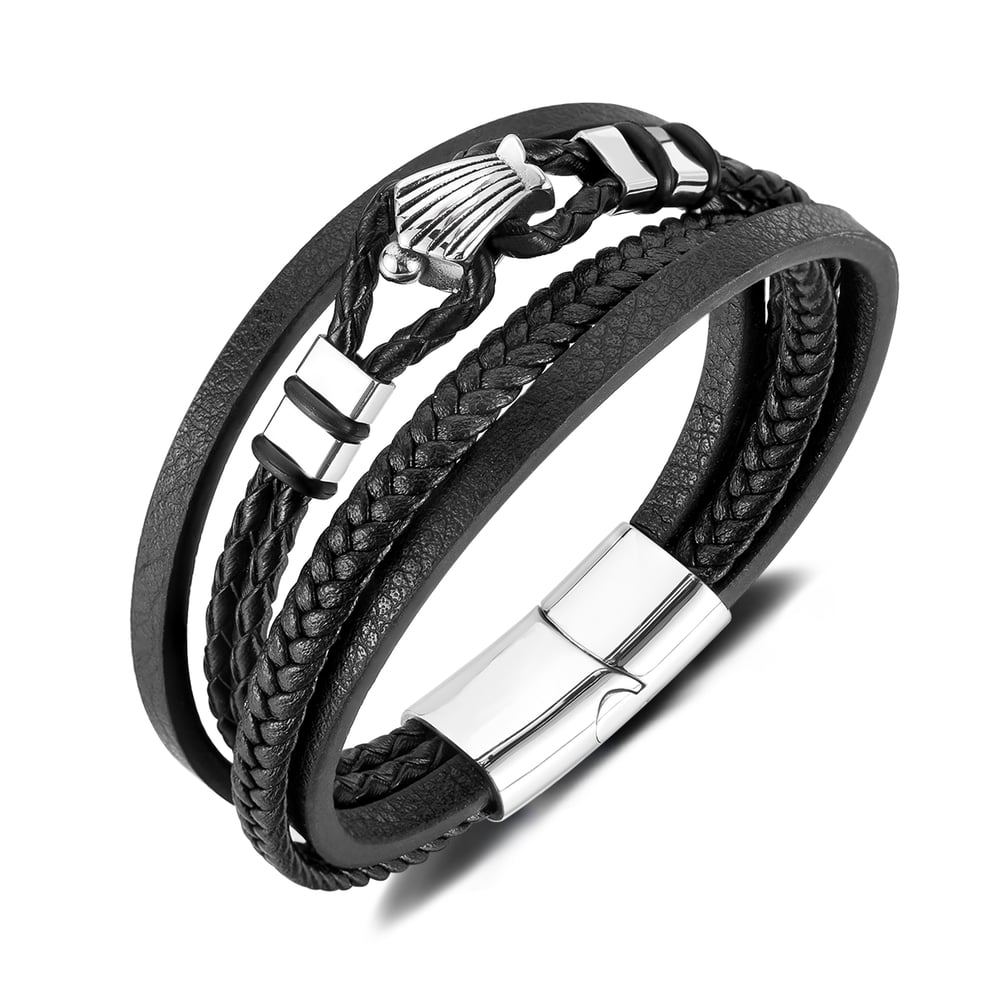 1 Piece Designable Multilayer Stainless Steel Men's Bracelets