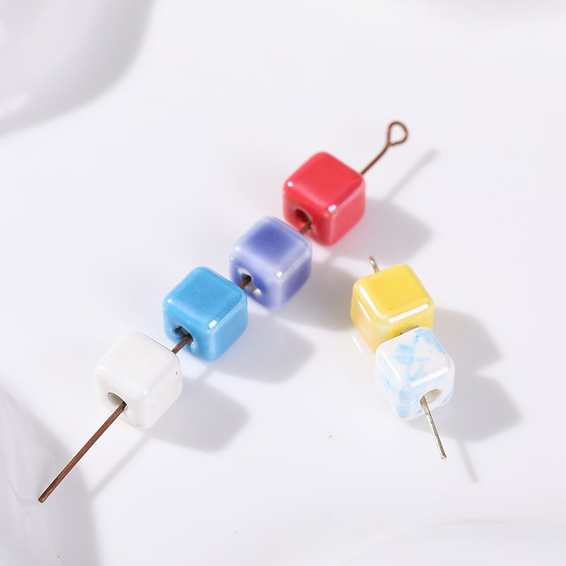 1 Piece Cubic Ceramics DIY Jewelry Beads h5Picture4