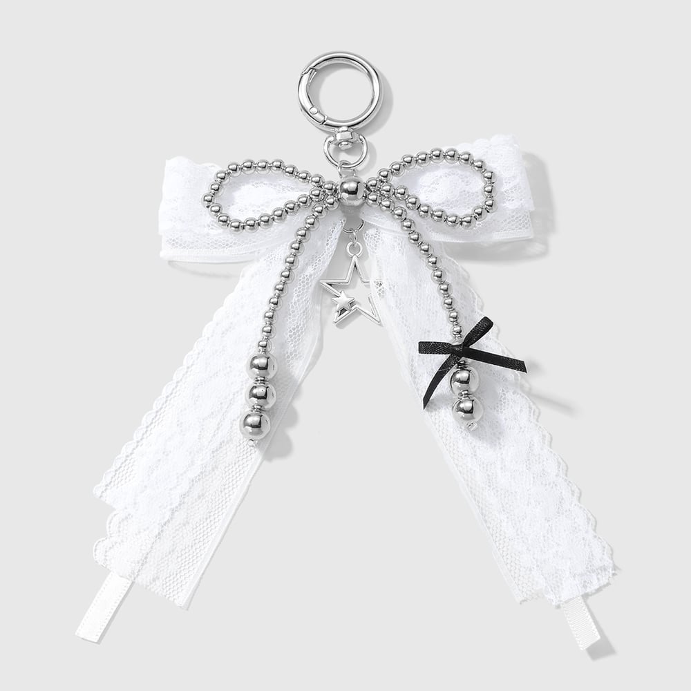 Beaded Bow Knot Bag Charms Picture2
