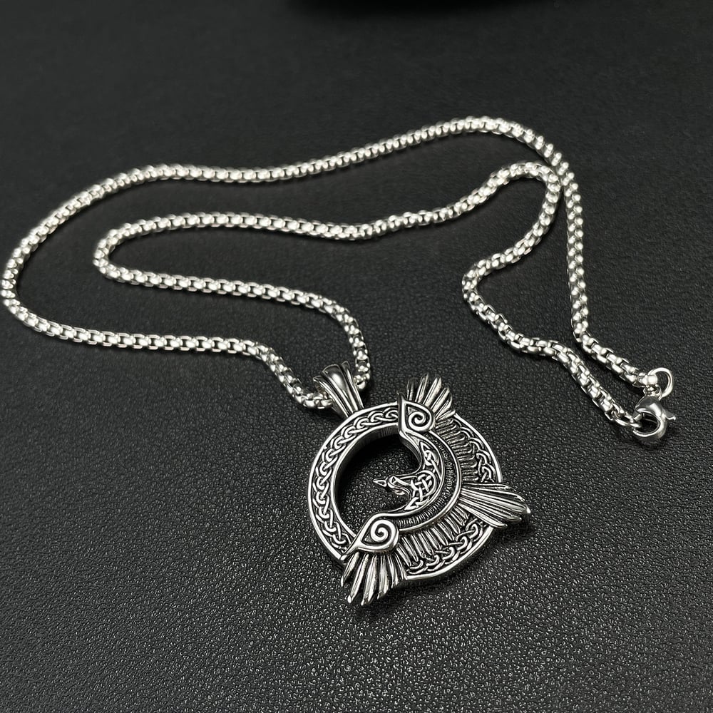 Statement-making Eagle Stainless Steel Men's Pendant Necklaces h5Picture3