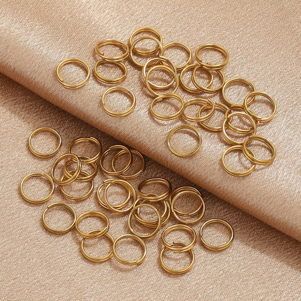 Porte-clés double classique en acier inoxydable pour femme, 1 pièce h5Image5