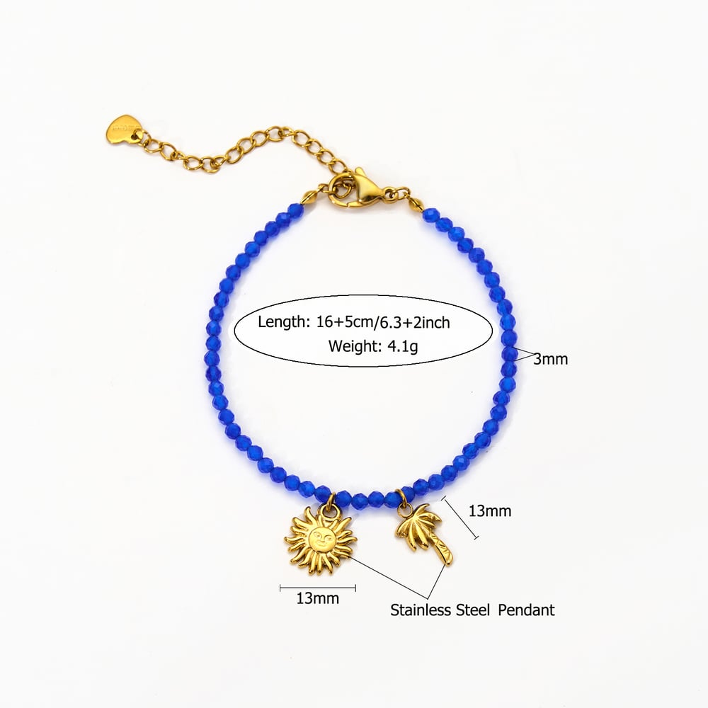 Vivid Fruits Stainless Steel Gold Color Women's Charm Bracelets Picture2