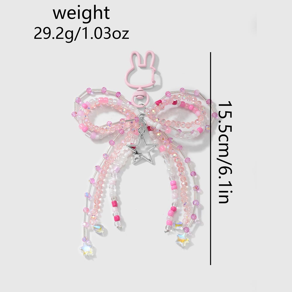 Sweet Beaded Bow Bag Charms Picture2
