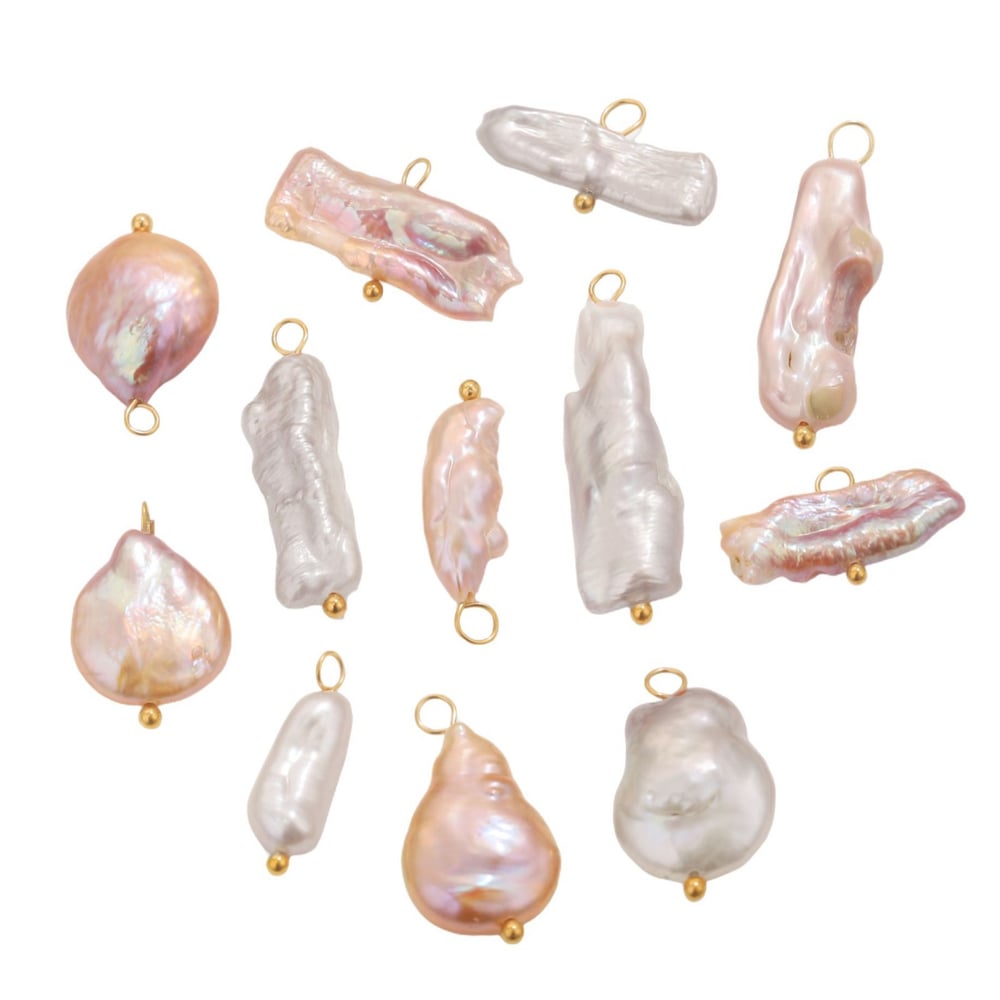 Glamorous Fresh Water Pearl Geometric Stainless Steel Women's Pendants h5Picture5
