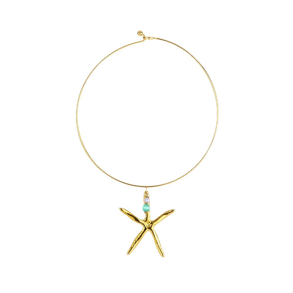 Vakantie Oceanic roestvrij staal goudkleurige dameschokers h5Afbeelding5