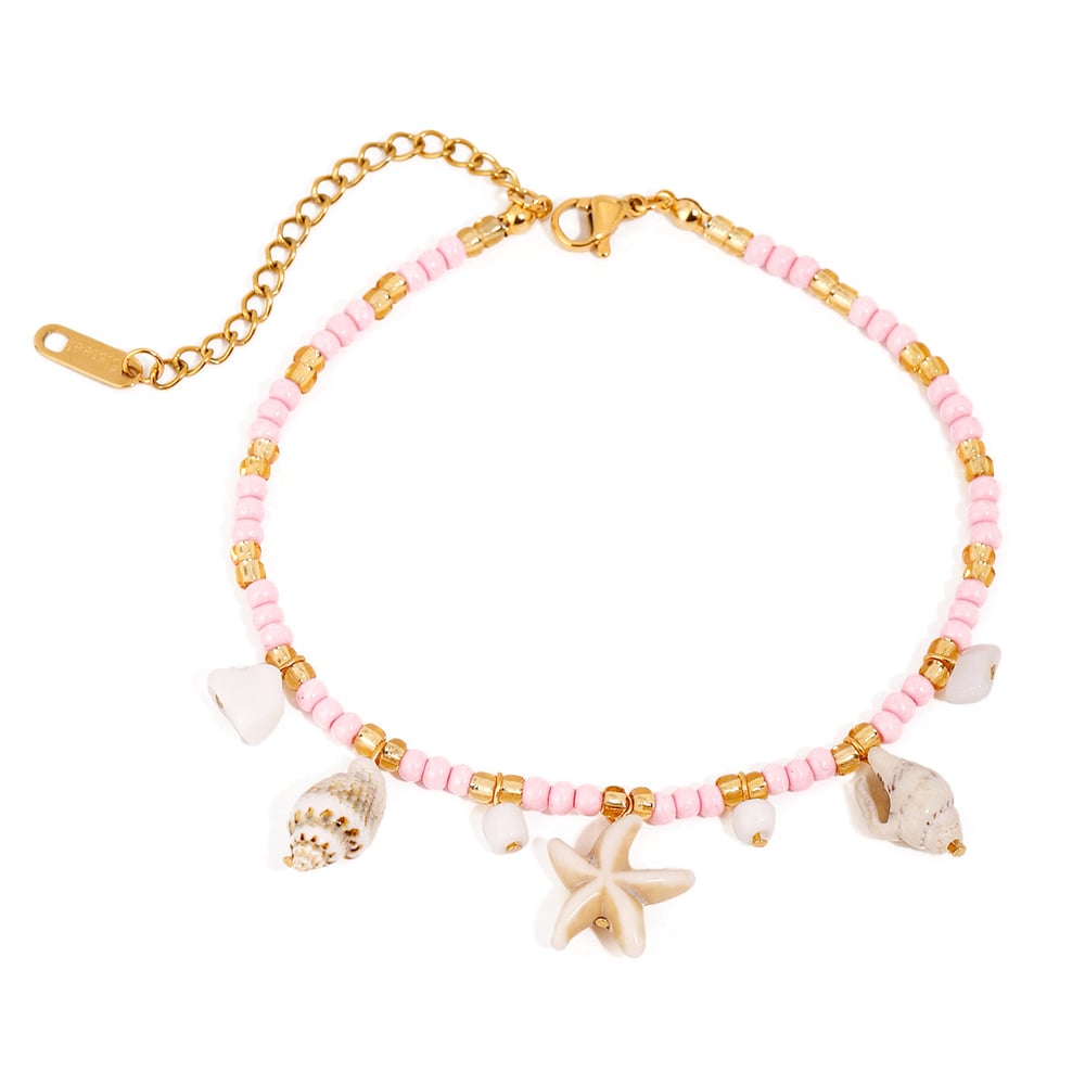Vacation Beaded Shell Anklets h5Picture4