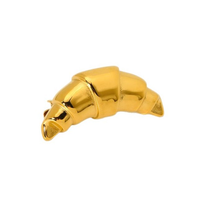 Creative Cow Horn Wrap Gold Stainless Steel Women's Brooch Picture5