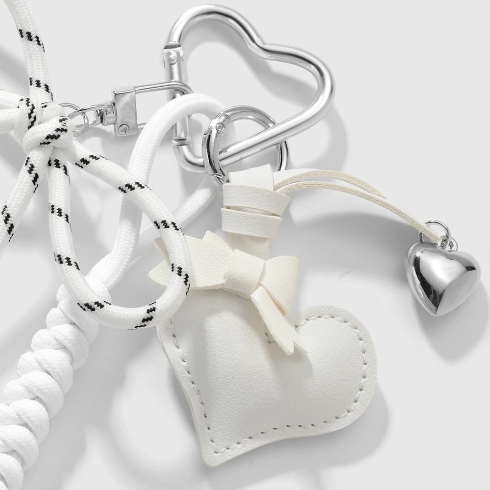 Leather Sweet Heart Bag Charms Picture5