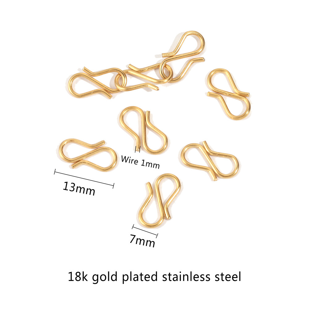 1 Piece DIY Series Daily S Shape Hook Stainless Steel Gold Color Women's Pendants Picture3