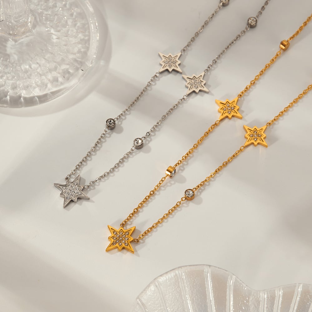 1 Piece Simple Series Daily Geometric Stainless Steel   Gold Color  Women's Pendant Necklaces Picture4