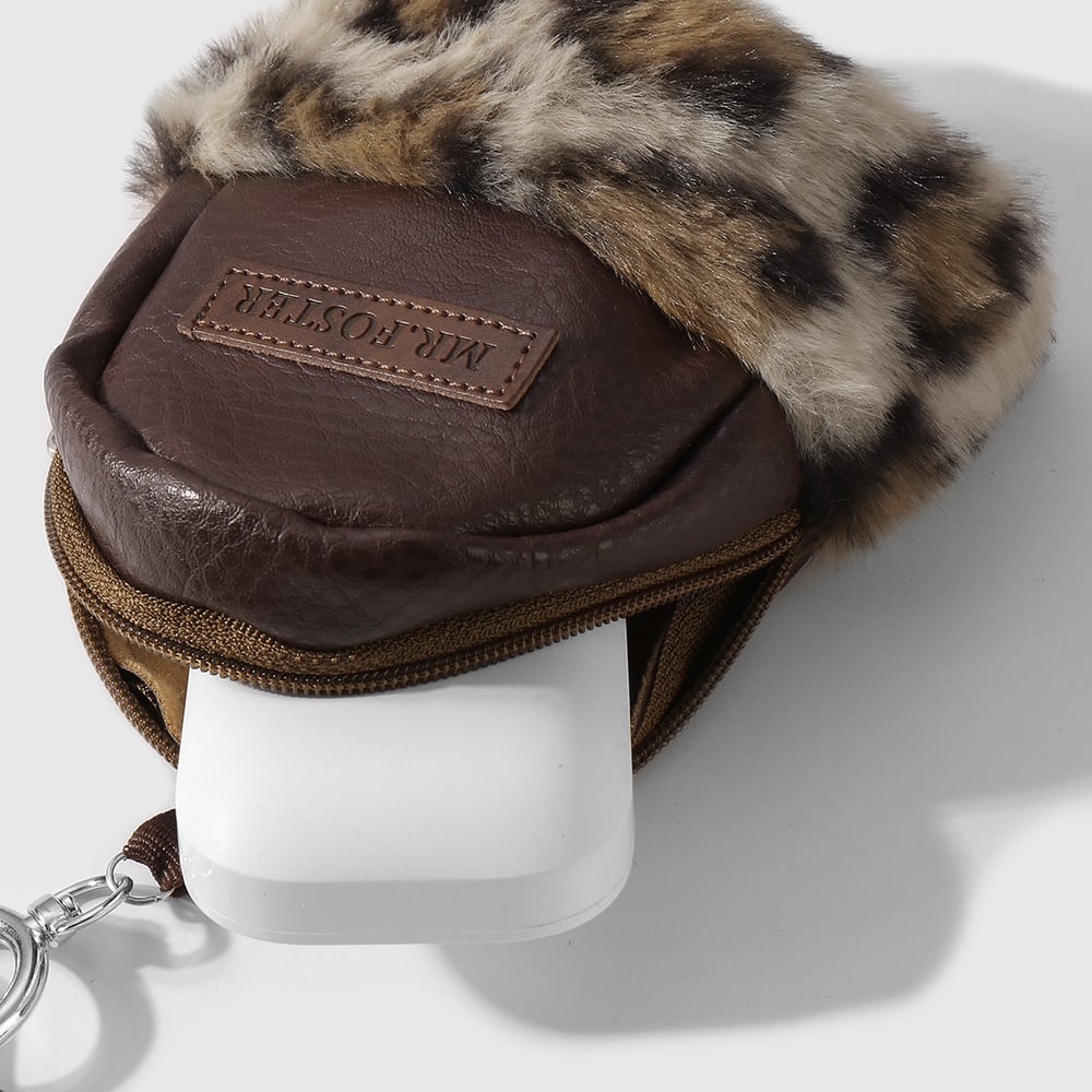 1 Piece Vintage Plush Leopard Mini Bag Charms h5Picture4