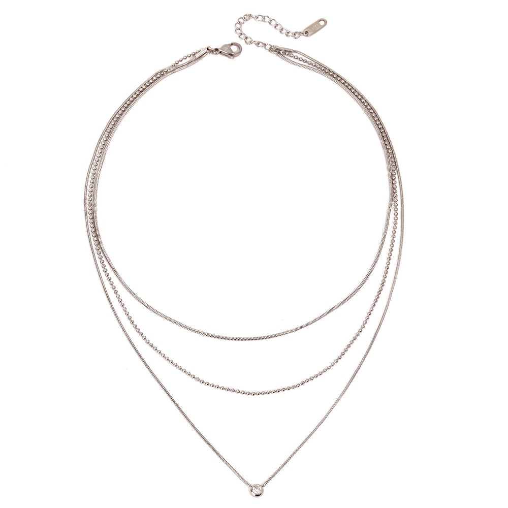 1 Piece Simple Series Chain Stainless Steel Women's Layered Necklaces h5Picture5