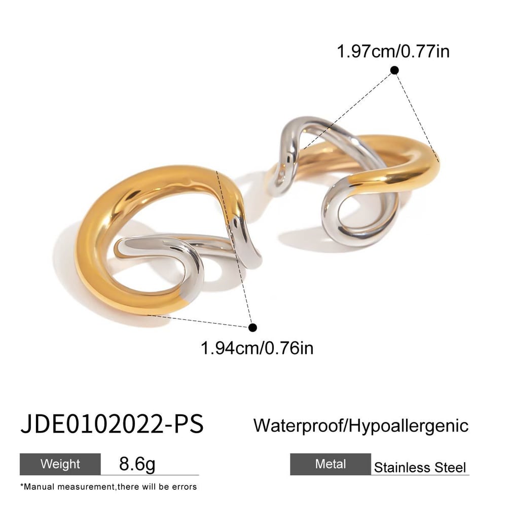 Stainless Steel Mixed Color Ear Cuffs