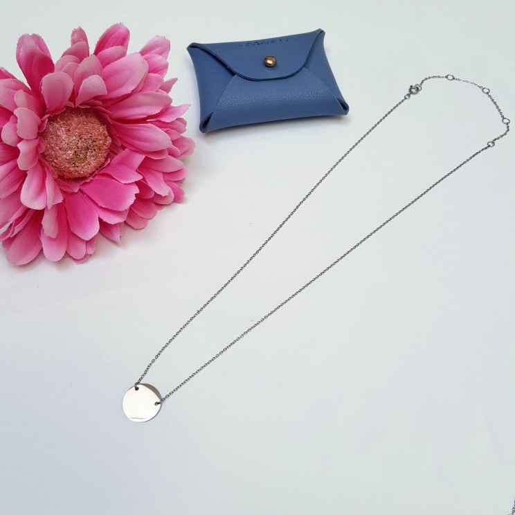 Collier pour femme en acier inoxydable couleur or, série Simple, 1 pièce h5Image6