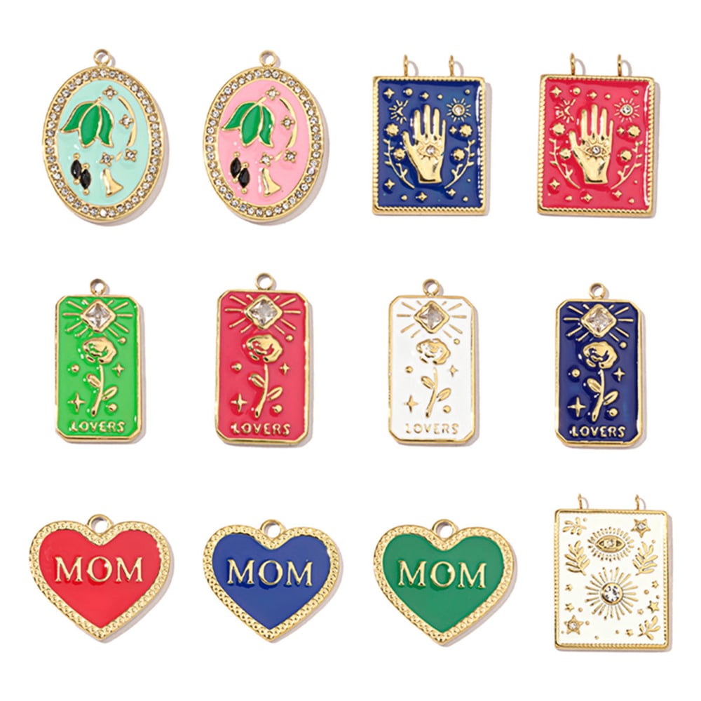 Exquisite Flowers Stainless Steel Gold Color Pendants h5Picture5