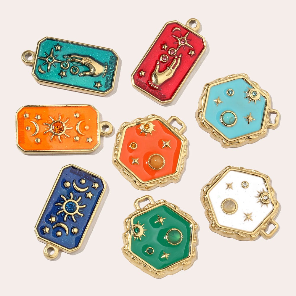 1 Piece Polychrome Series Sun Stainless Steel Gold Color Women's Pendants h5Picture4