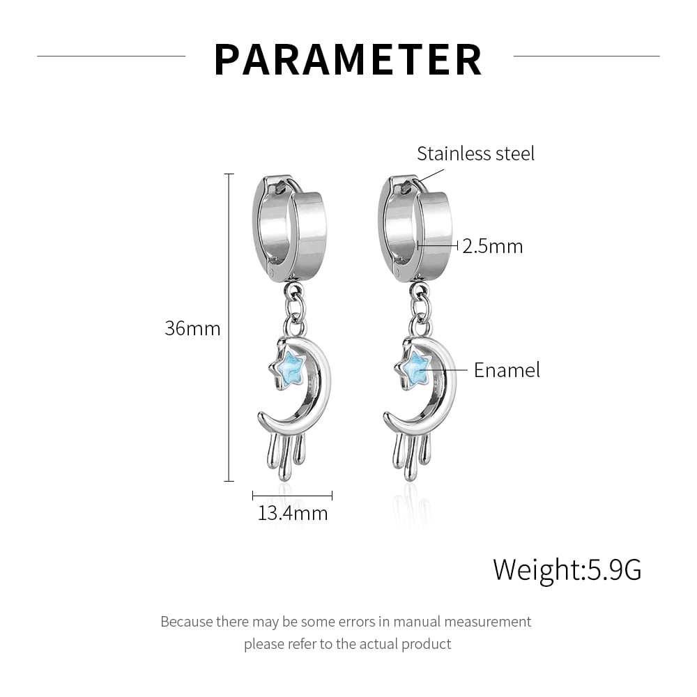 Anspruchsvolle Stern-Ohrhänger aus Edelstahl für Damen h5Bild7