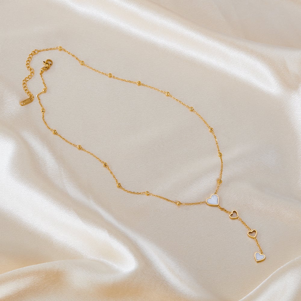 1 Piece Simple Series Elegant Heart Stainless Steel Women's Chain Necklaces h5Picture4