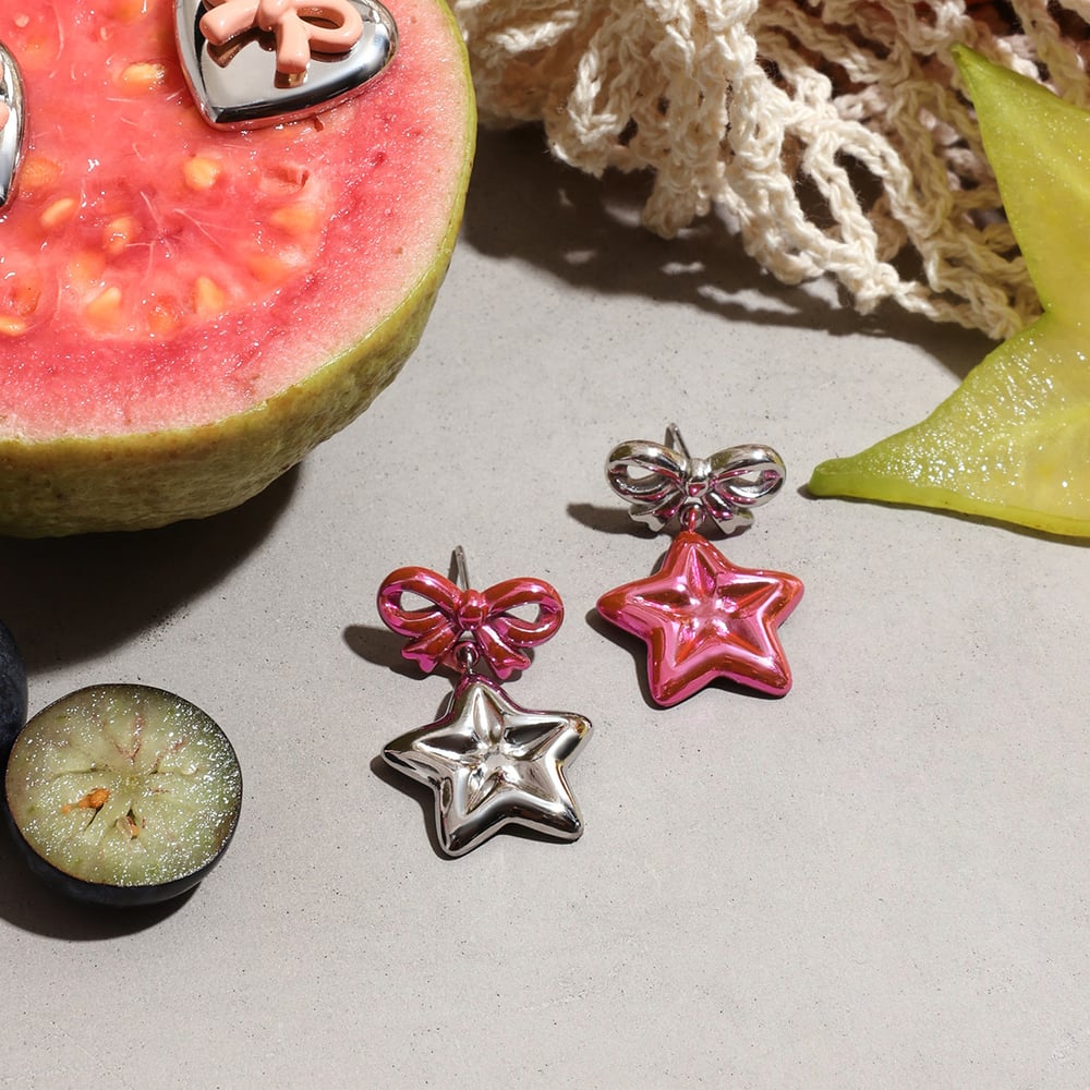 Sweet and Cool Style Star Stainless Steel Drop Earrings h5Picture5