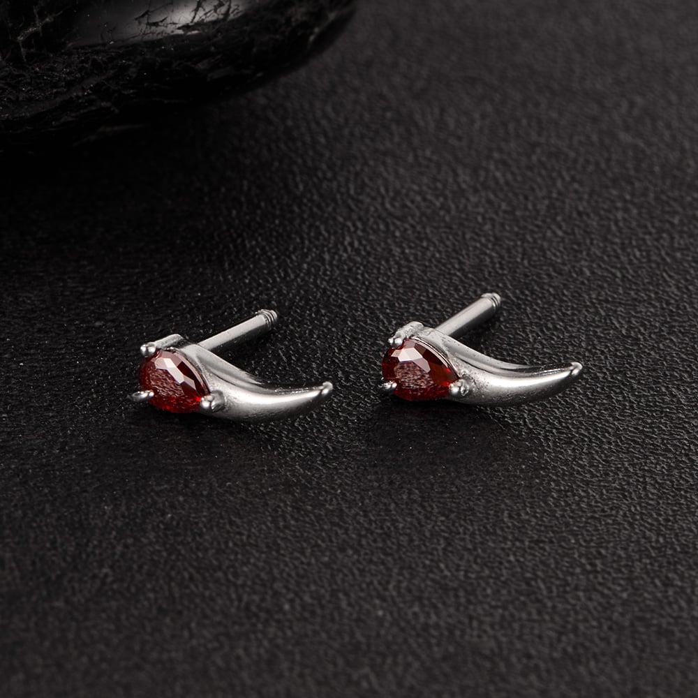 1 Piece Delicate Series Wolf Tooth Shape Stainless Steel Men's Earrings h5Picture5